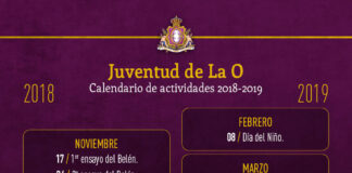 Cartel Calendario Juventud de la O 2018-19