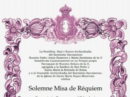 Convocatoria Solemne Misa de Réquiem 2018