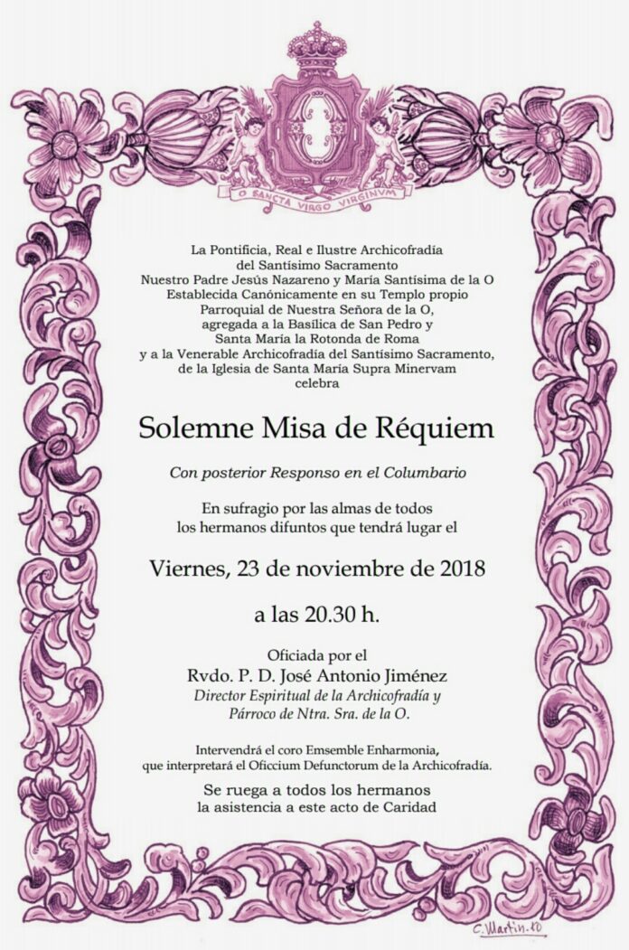Convocatoria Solemne Misa de Réquiem 2018
