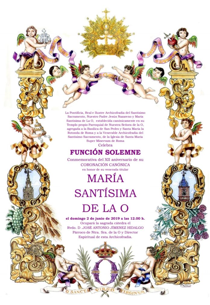 Función Solemne Conmemorativa del XII aniversario de su Coronación Canónica en honor de su venerada titular María Santísima de la O