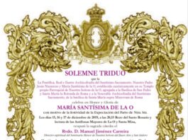 Solemne Triduo en Honor y Gloria de María Santísima de la O