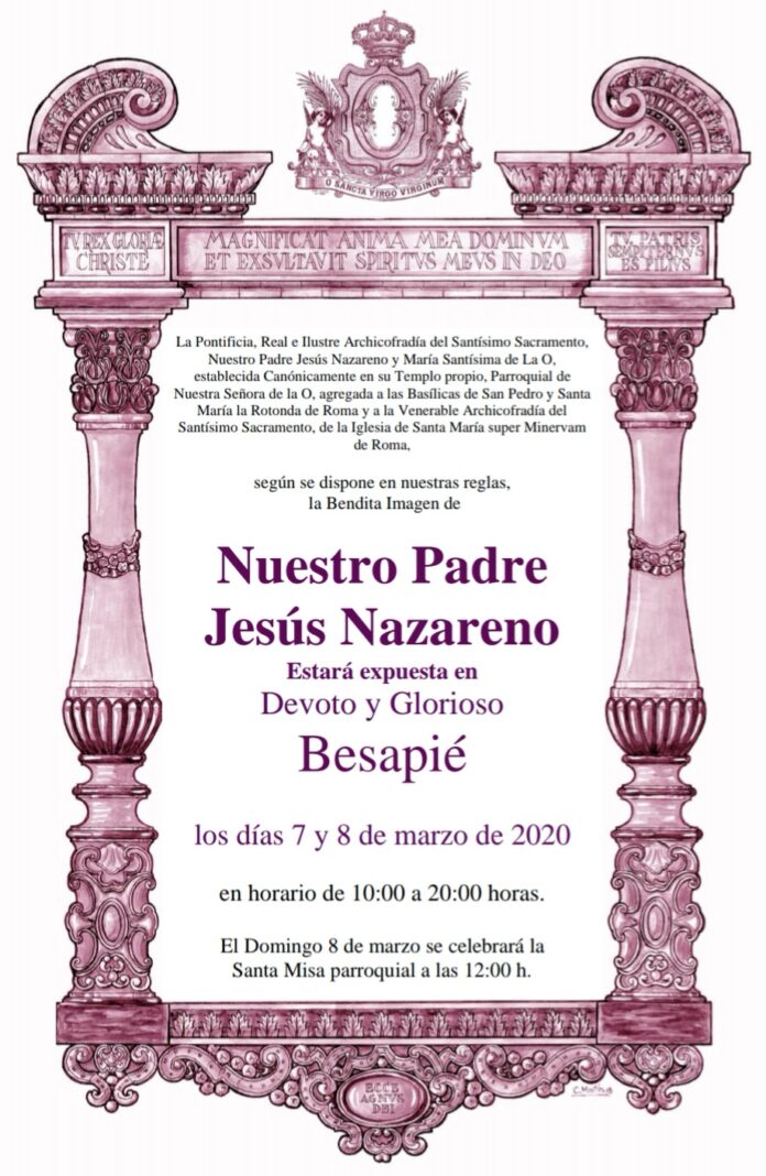 Convocatoria Devoto Besapié de Nuestro Padre Jesús Nazareno