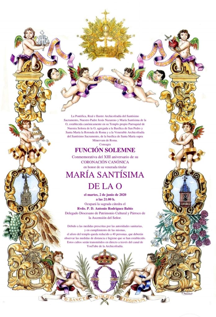 Función Solemne Conmemorativa del XIII aniversario de su Coronación Canónica en honor de su venerada titular María Santísima de la O