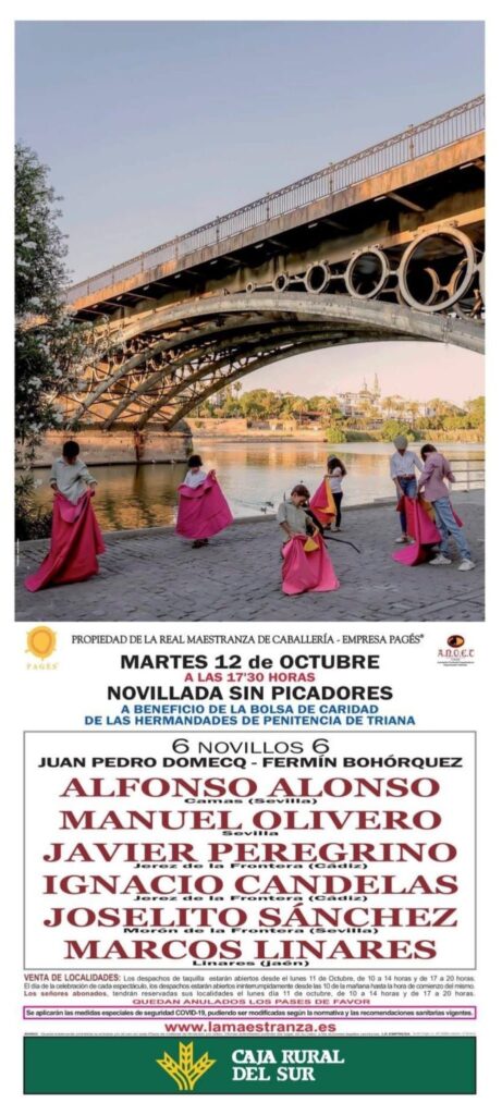 Festival taurino a beneficio de las obras sociales de las hermandades penitenciales de Triana