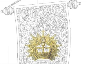 Detalles del Lábaro de la Coronación