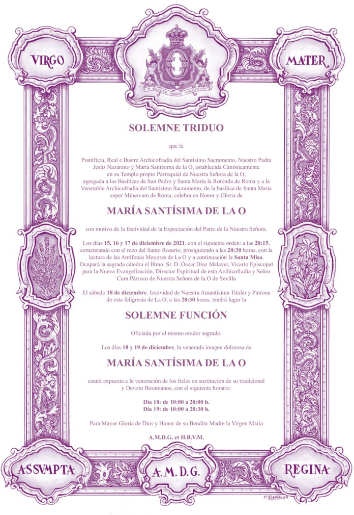 Solemne Triduo en Honor y Gloria de María Santísima de la O