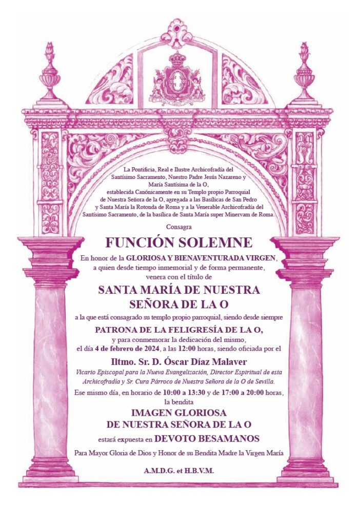 Convocatoria Función Virgen de la O Gloriosa 2024