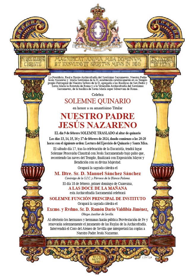 Solemne Quinario en Honor de Nuestro Padre Jesús Nazareno 2024