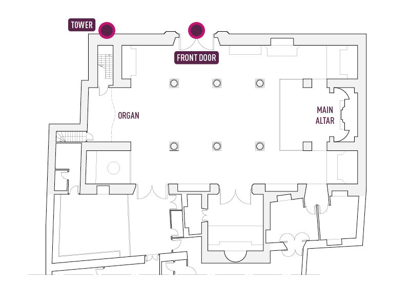 Map - Façade and tower