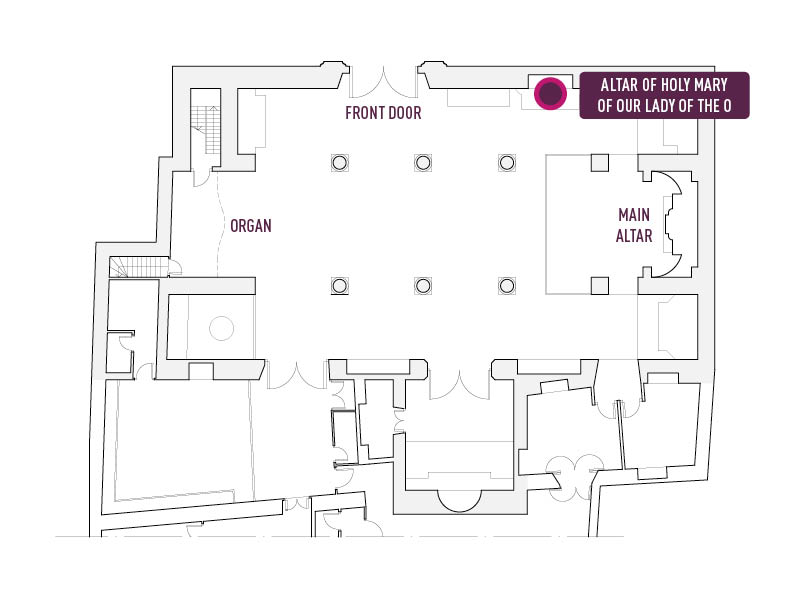 Map - Altar of Saint Mary of Our Lady of the O