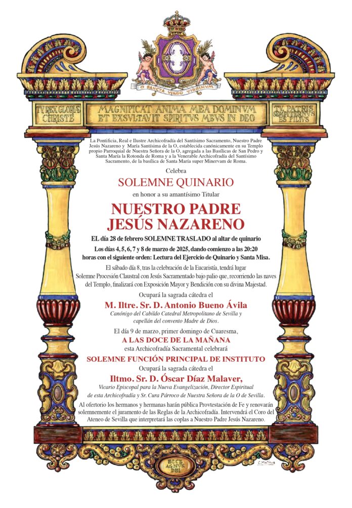 Solemne Quinario en Honor de Nuestro Padre Jesús Nazareno 2025