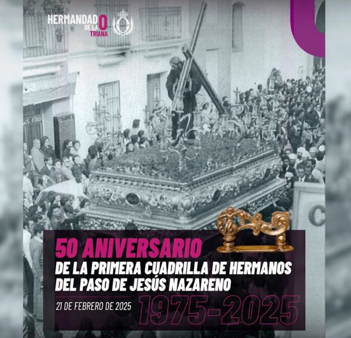 L aniversario de la primera cuadrilla de hermanos costaleros del paso de N. P. Jesús Nazareno L aniversario de la primera cuadrilla de hermanos costaleros del paso de N. P. Jesús Nazareno