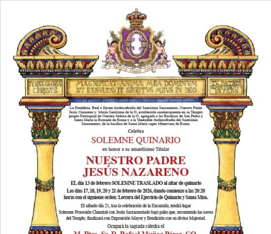 Solemne Quinario en Honor de Nuestro Padre Jesús Nazareno 2026