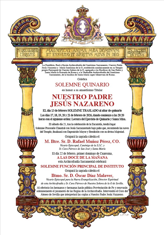 Solemne Quinario en Honor de Nuestro Padre Jesús Nazareno 2026