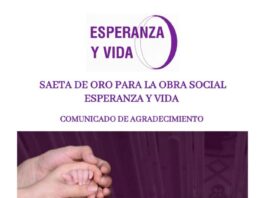 Saeta de Oro para Esperanza y Vida