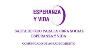 Saeta de Oro para Esperanza y Vida