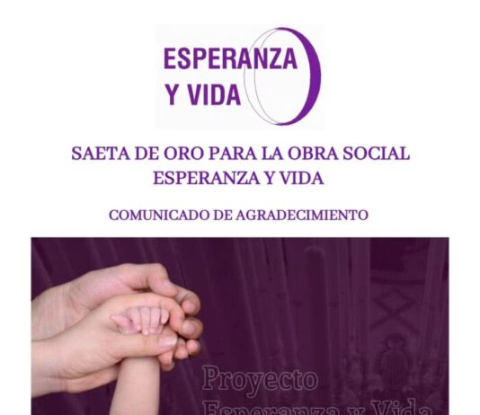 Saeta de Oro para Esperanza y Vida