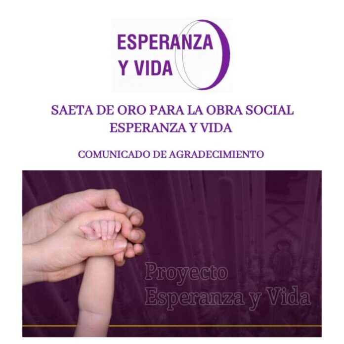 Saeta de Oro para Esperanza y Vida